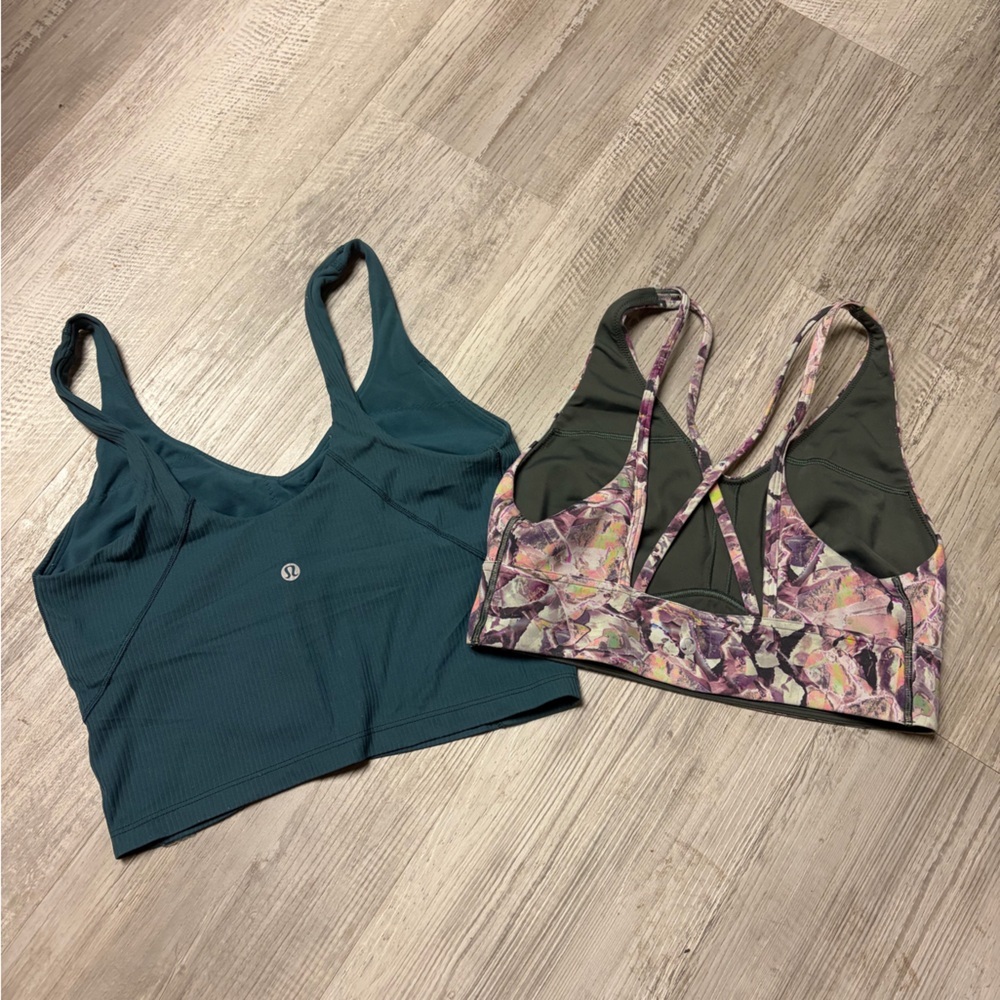 lululemon athletica Teal and Floral Bras